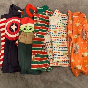 LOT of 5 sets of Hanna Andersson Long John pajamas SIZE 120